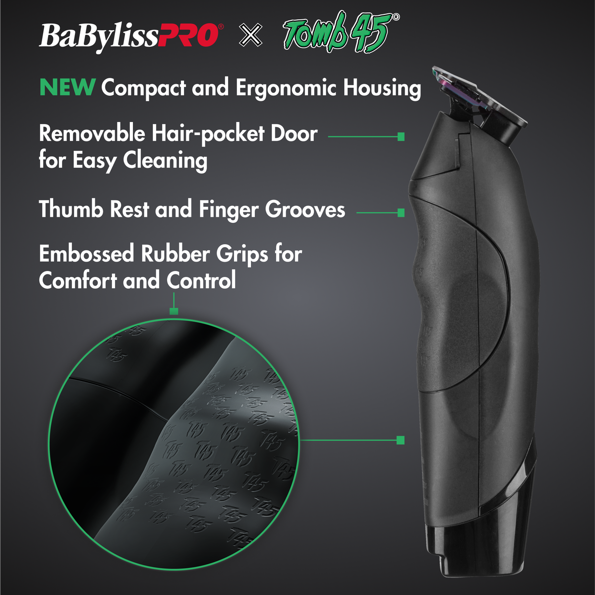 BaBylissPRO x Tomb45® Wireless-Charging Hair Trimmer | BaBylissPRO